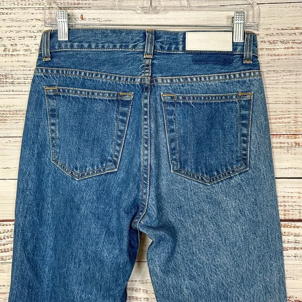 Re/Done Jeans Academy Fit High Rise Straight Leg, EUC, Size 26, MSRP $395